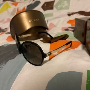 Gucci Black Gold Sunglasses